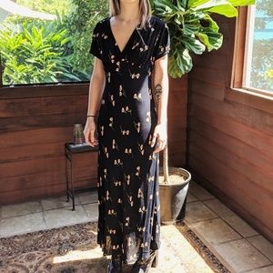 Vintage Floral Boho Maxi Sundress